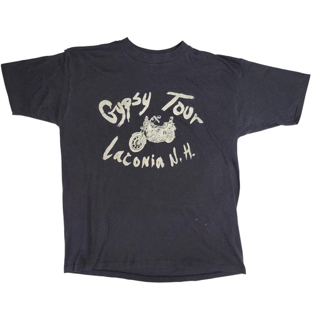 Vintage Gypsy Tour Laconia NH Motorcycle T-Shirt‎ 2XL Single Stitch USA